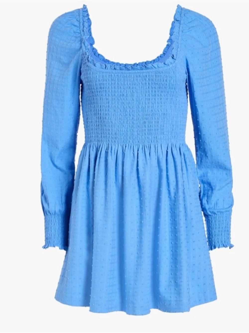 Hill House Sky Blue Smocked Midi Dress